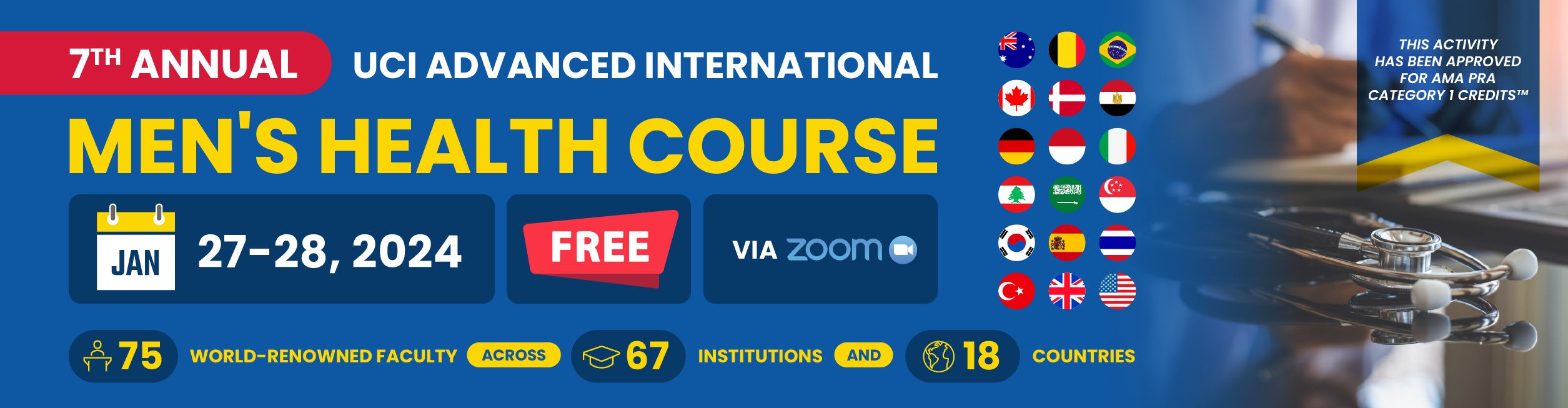 UCI Advanced International Men’s Health Course Banner